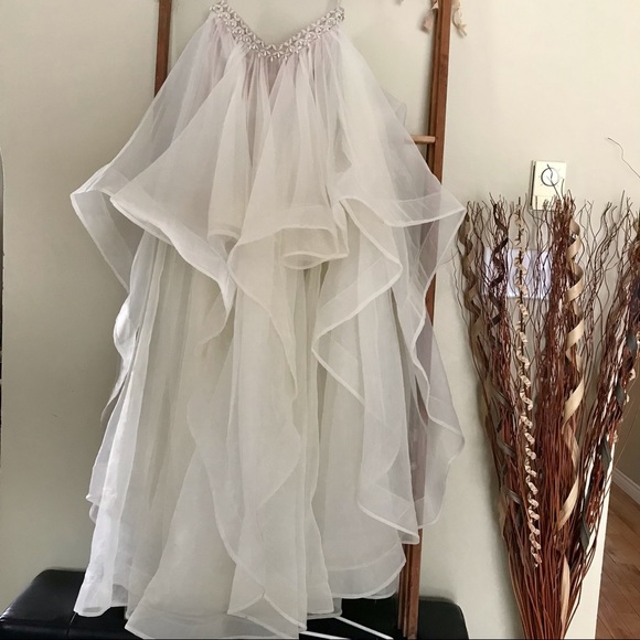 Two Piece Beaded Prom Dress by Terani Couture Size 12 - Picture 15 of 16